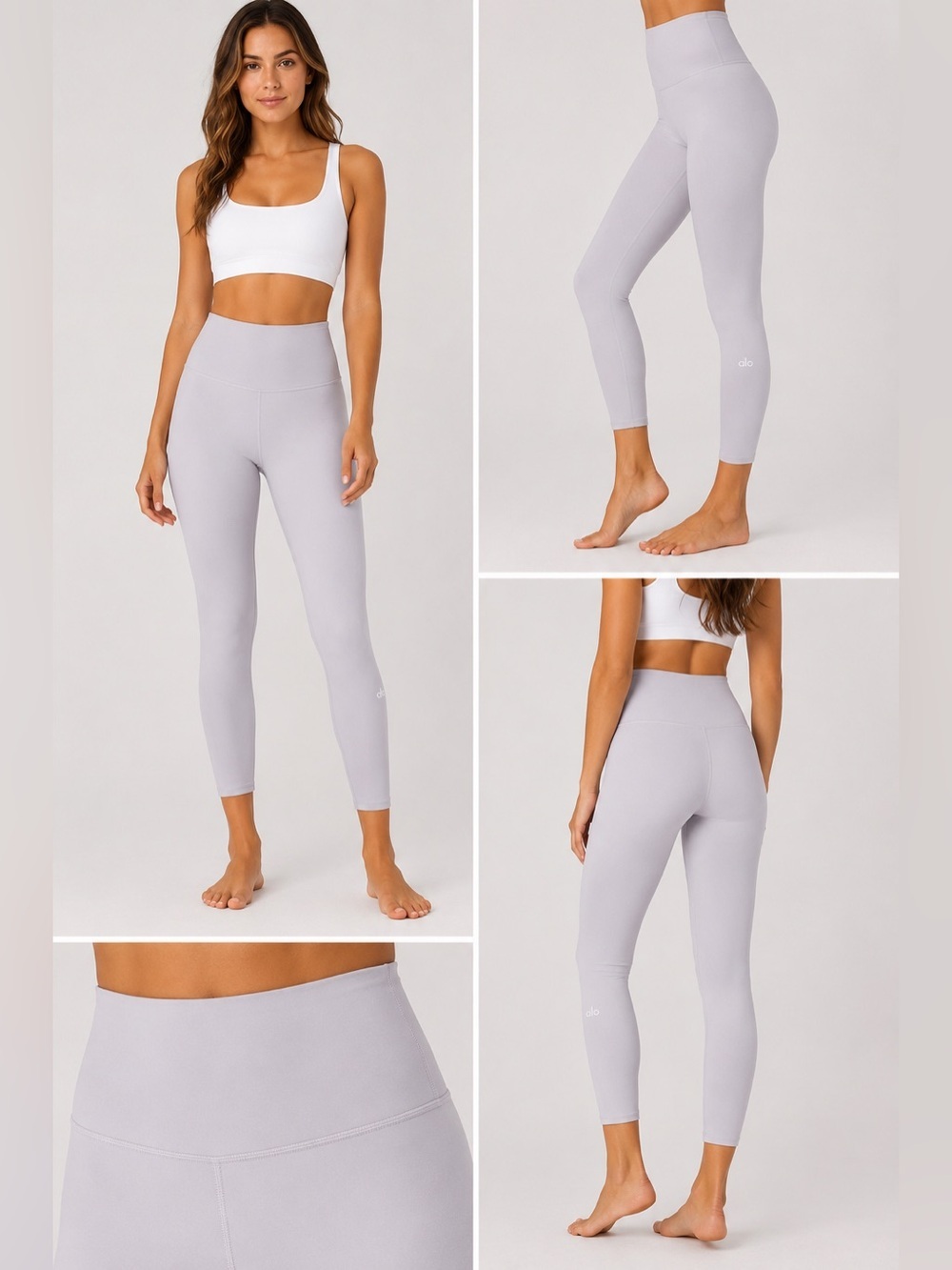 NWT Alo Yoga 7/8 High-Waist Airbrush Leggings Lavender Dusk Size Medium